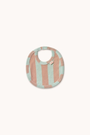 送料無料 tinycottons/STRIPES TOWEL BIB wild rose