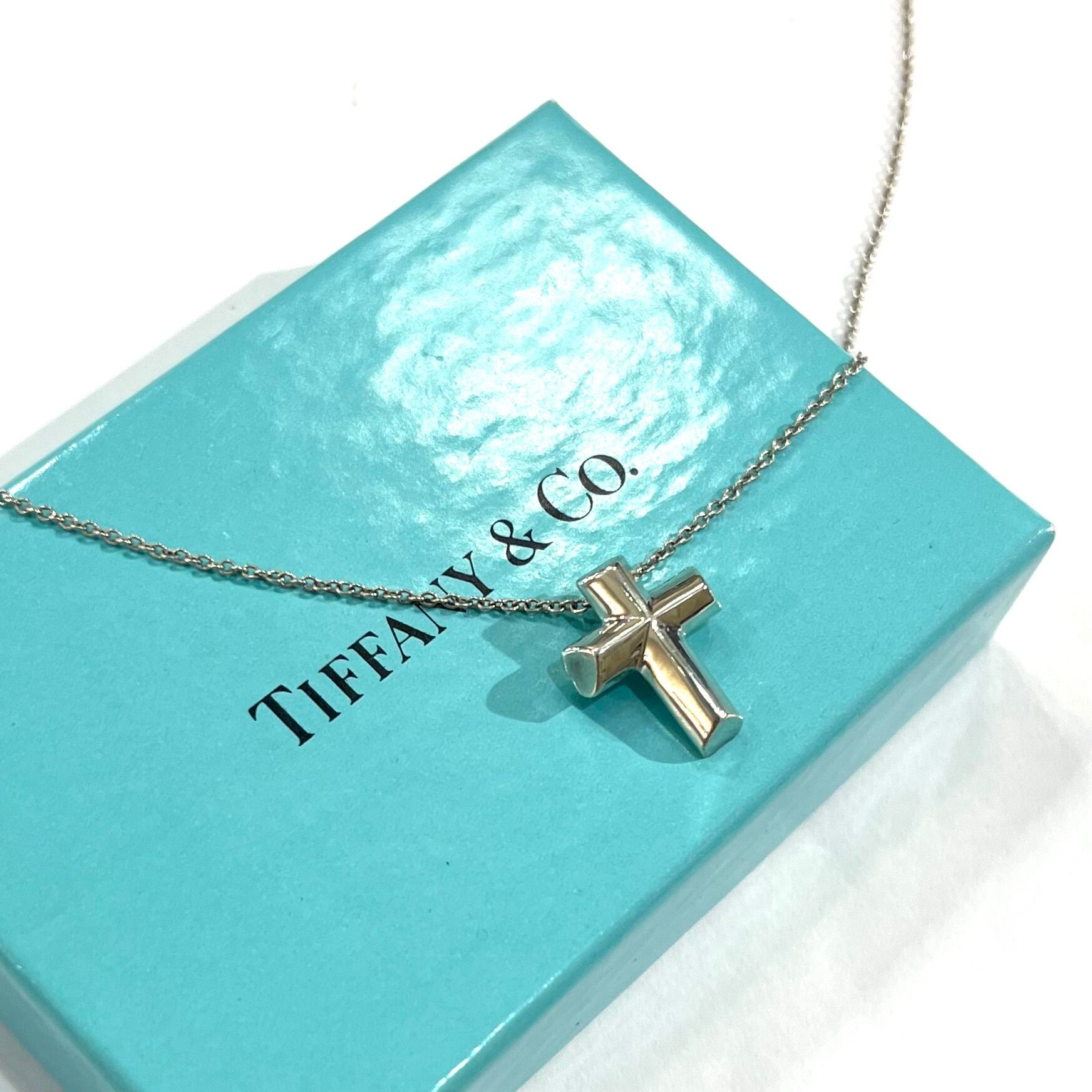 TIFFANY&CO.】2605 テンダネスハート クロスネックレス SV925 41cm