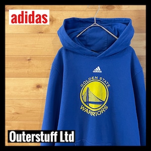 【adidas】NBA GOLDEN STATWARRIORS プリント プルオーバー パーカー バスケ アメリカ古着