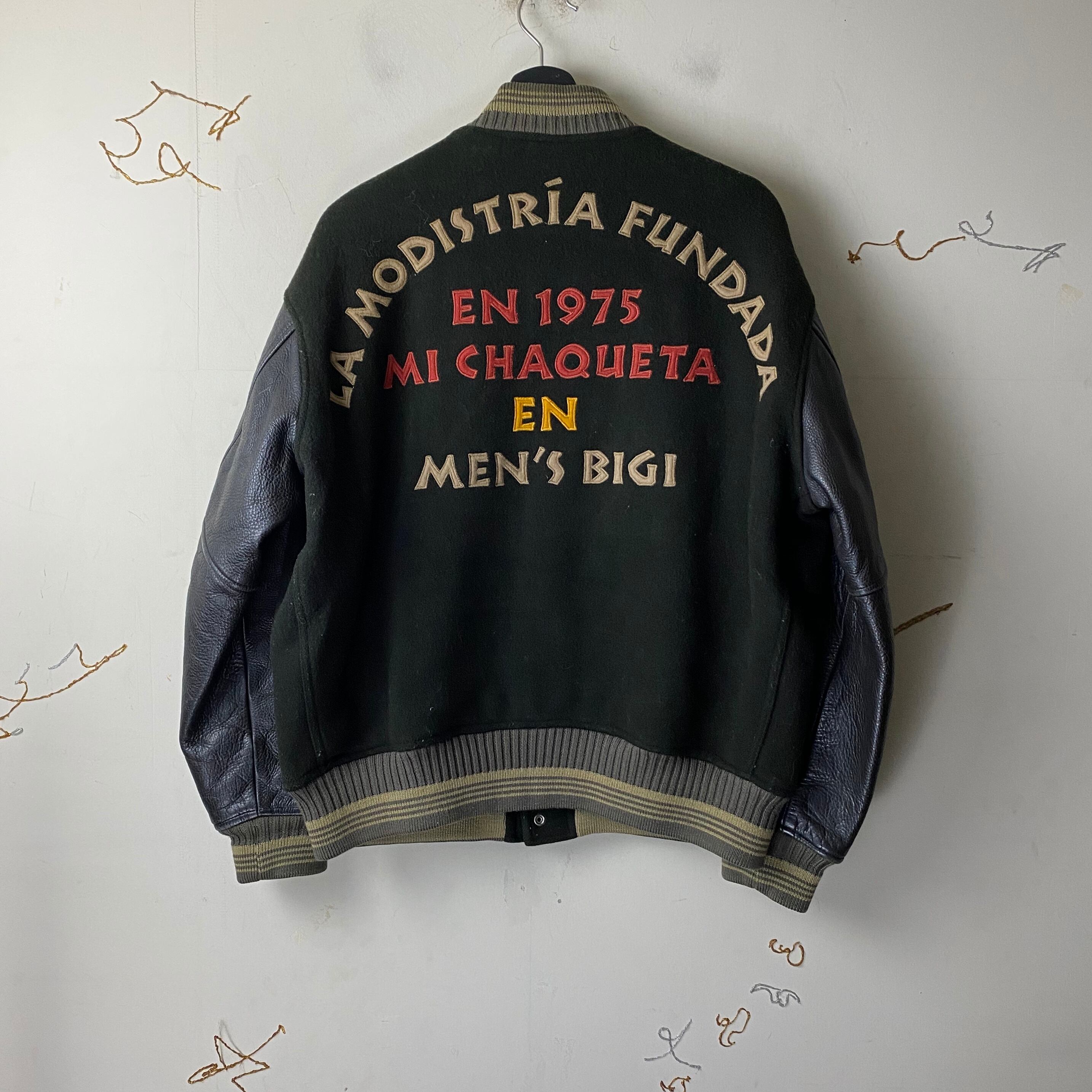 MEN'S BIGI スタジャン　袖レザー old MEN'S BIGI leather sleeves stadium jacket | NOIR ONLINE