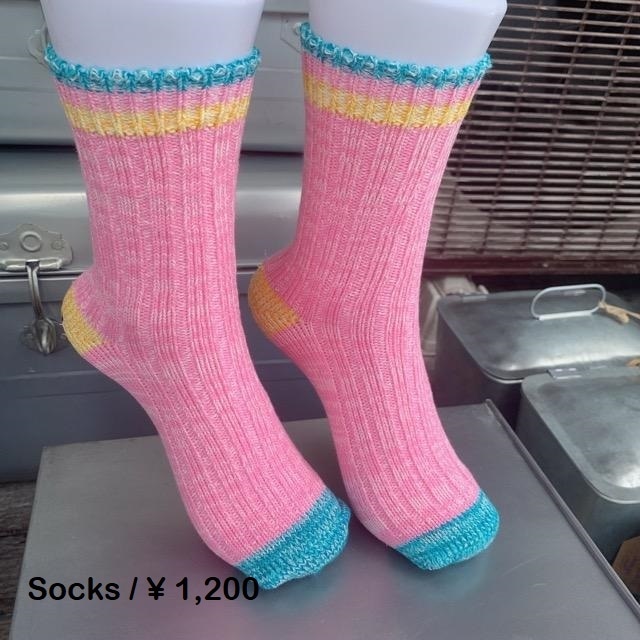 TOPANGA SOCKS　Lady's　スマイルソックス　ピンク