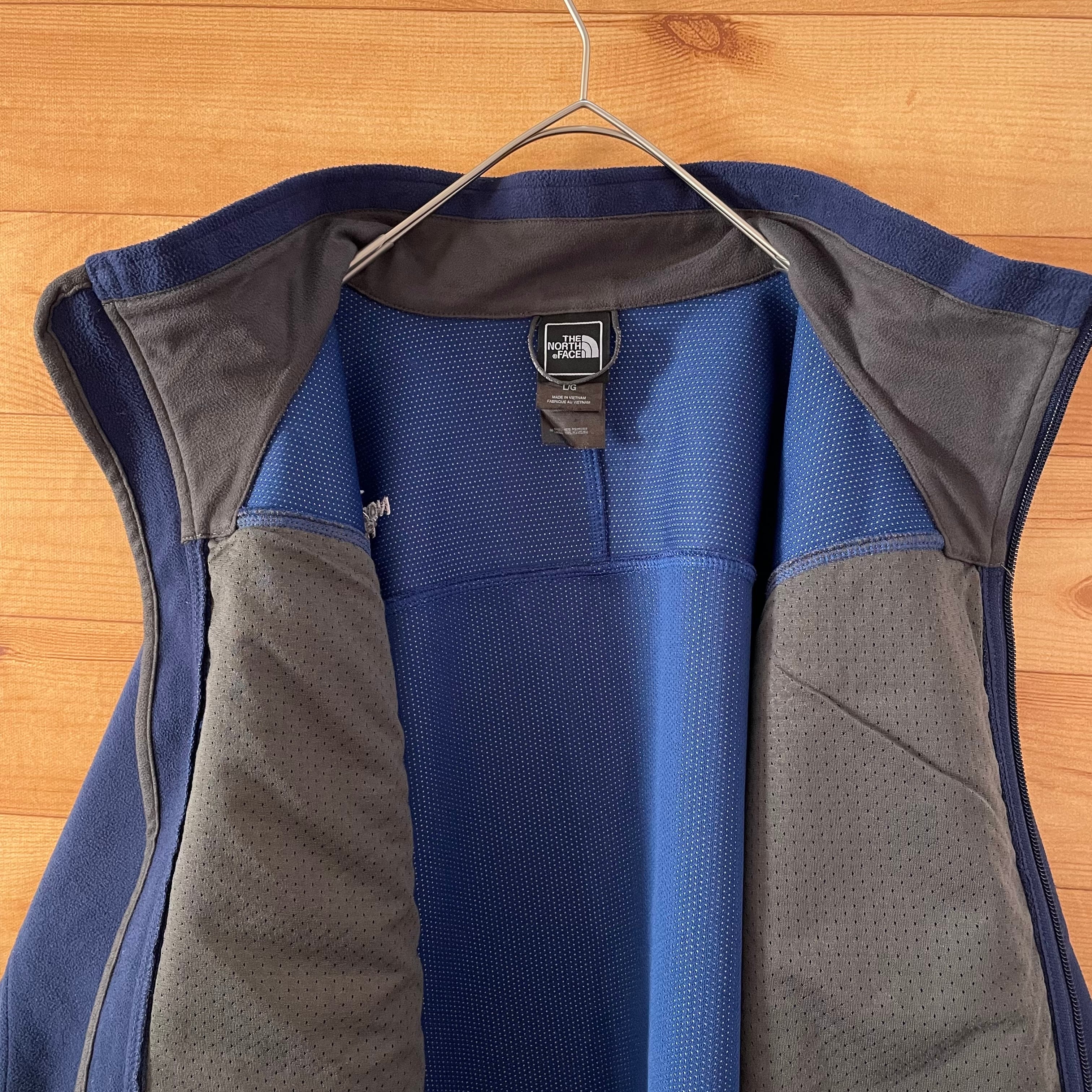 美品 ノースフェイス ベスト 裏地フリース WINDWALL 刺繍ロゴ XL