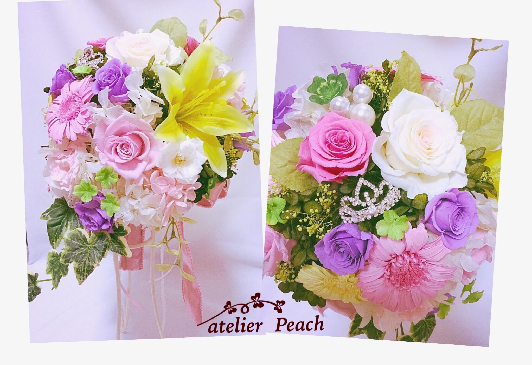 ティアドロップブーケ/ブーケBOXでお届け | アトリエpeach