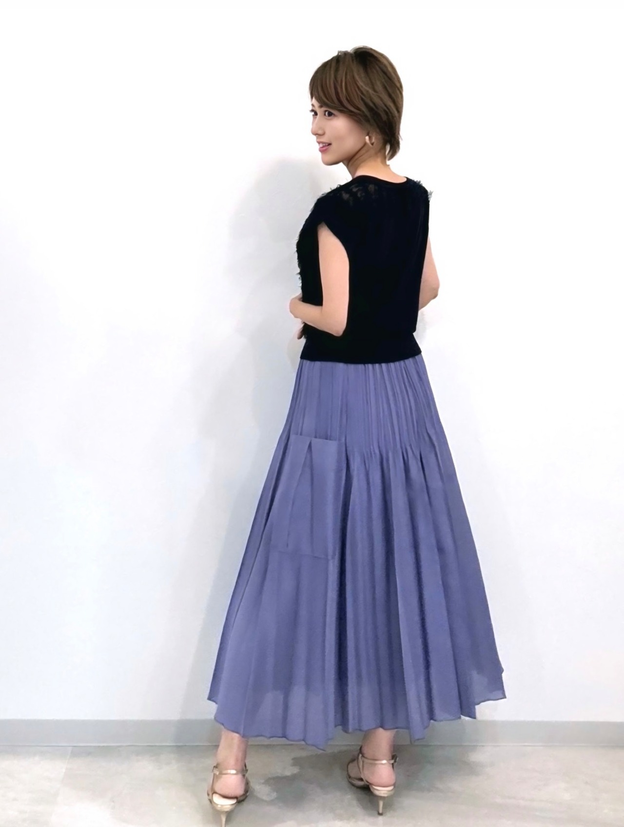 サイドポケットプリーツスカート