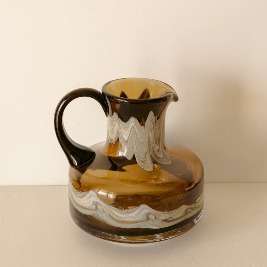 Brown Crystal Glass Vase