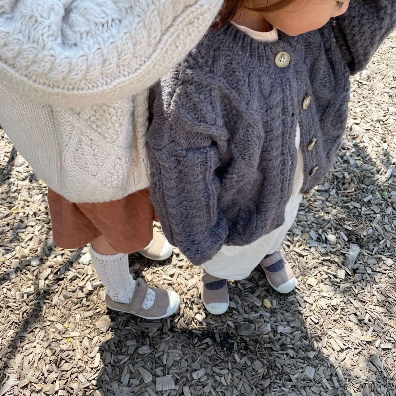 【即納】 cable knit cardigan