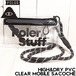 POLeR ポーラー HIGH&DRY PVC CLEAR MOBILE SACOCHE サコッシュ 防水 PVC ショルダーバッグ ストラップ付き 253MCV0119 BLACK 日本代理店正規品