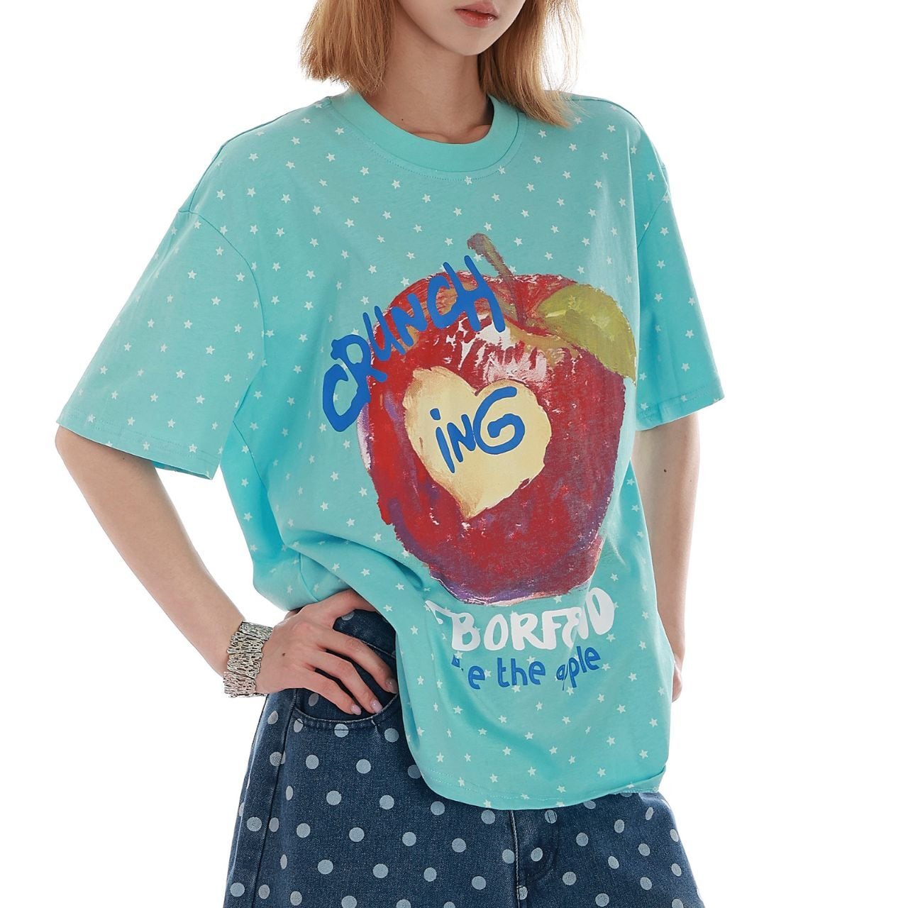 スタードットビッグアップルグラフィックTシャツ 2col R02497