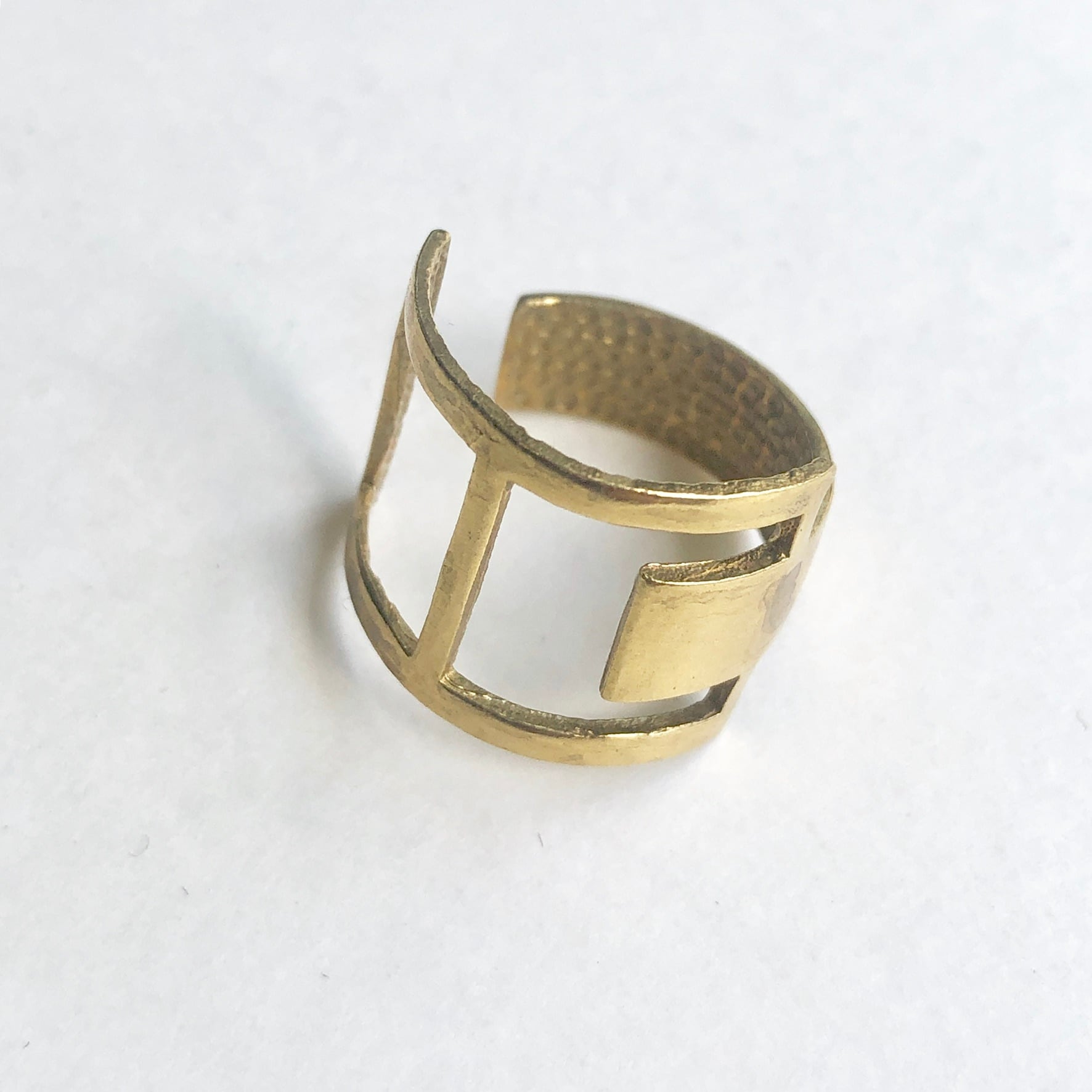 Raw brass Rings -  Squares リング  RG-021