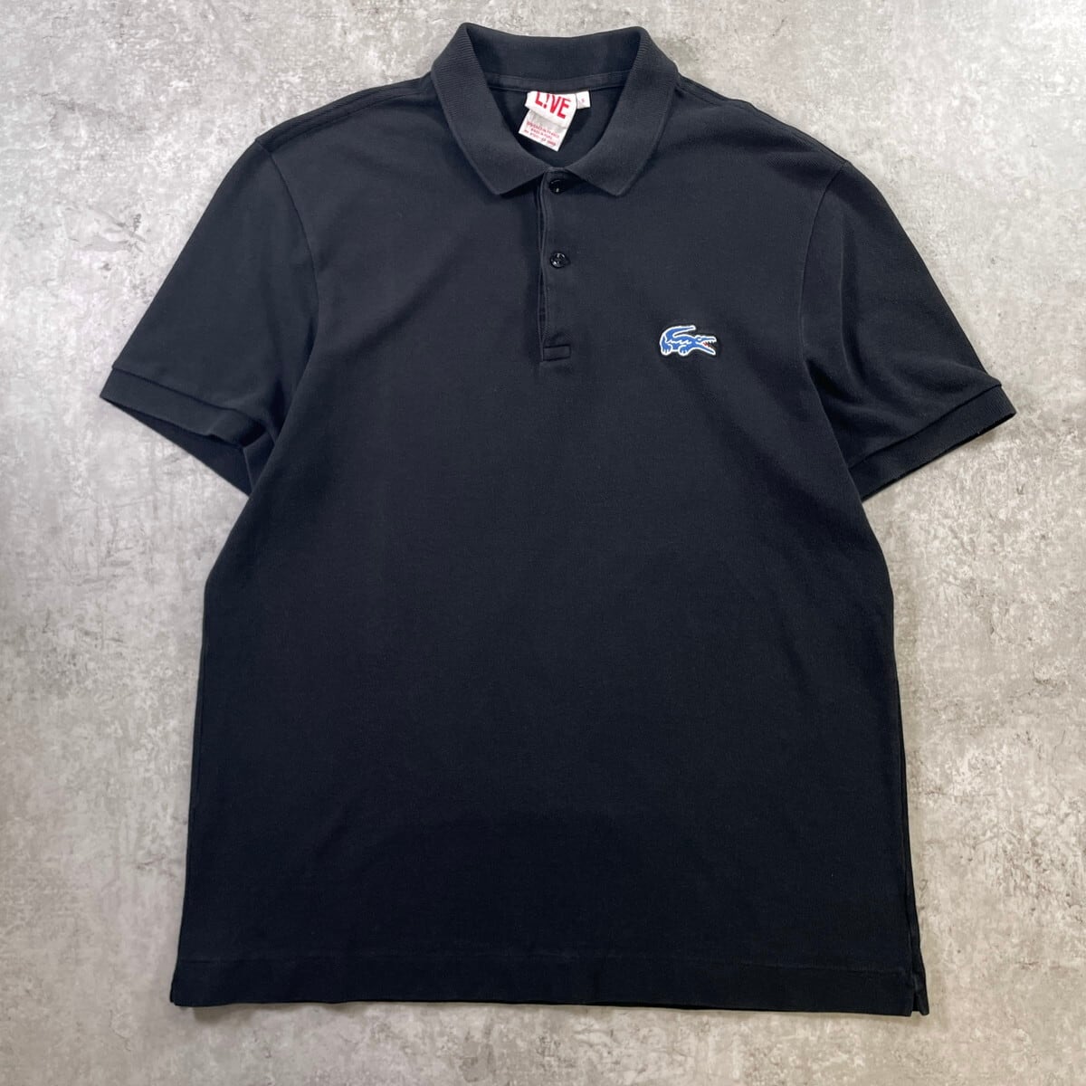 LACOSTE L!VE ラコステ ライブ 青ワニ ビッグロゴ 鹿の子 半袖