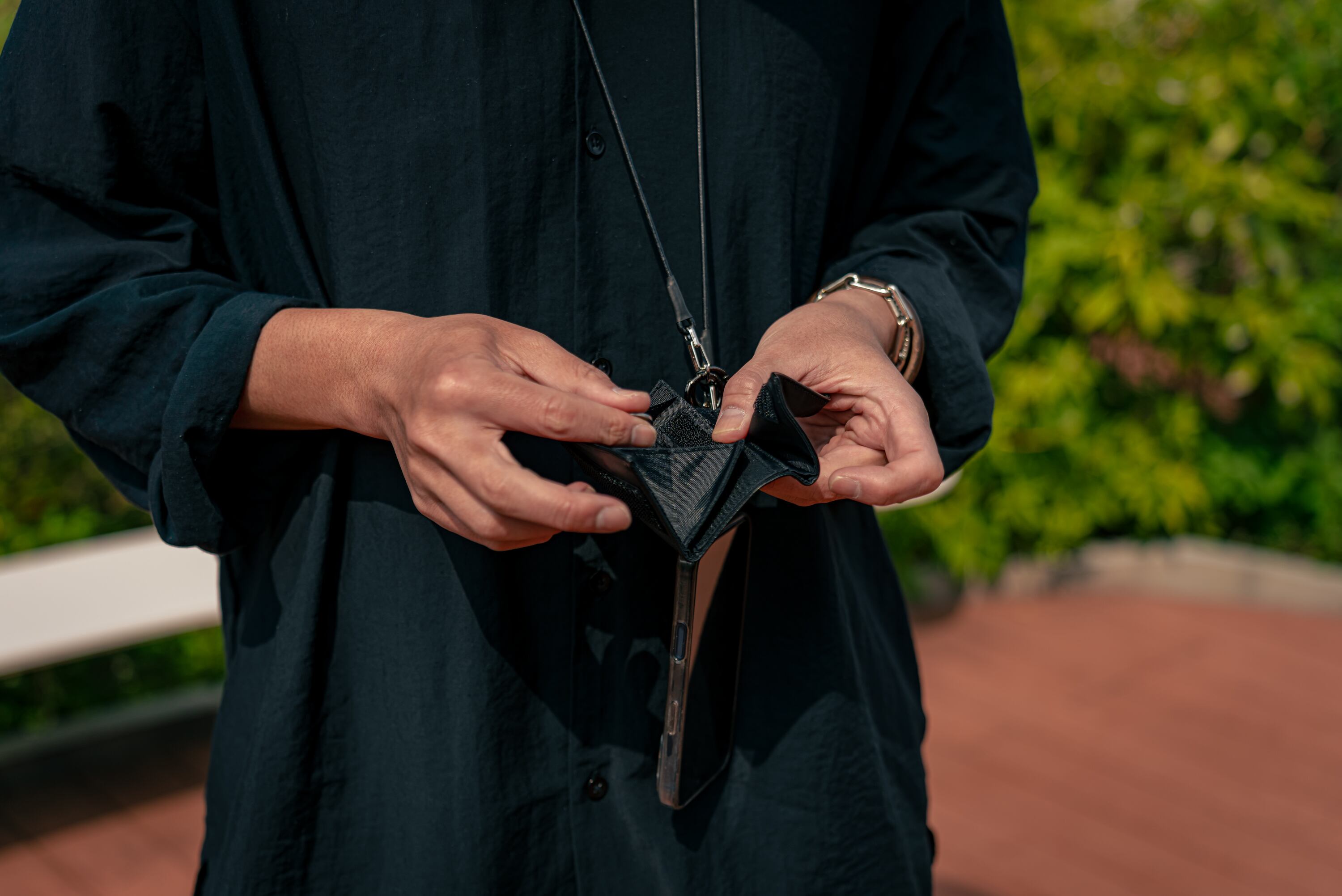 S/ENDER エスエンダー マルチウォレット グリッドブラック 財布 S/ENDER - MULTI WALLET <GRID BLACK> | sender