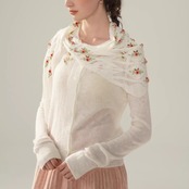 【5color】花咲く装いのカーディガン&ショール 《Y0416》