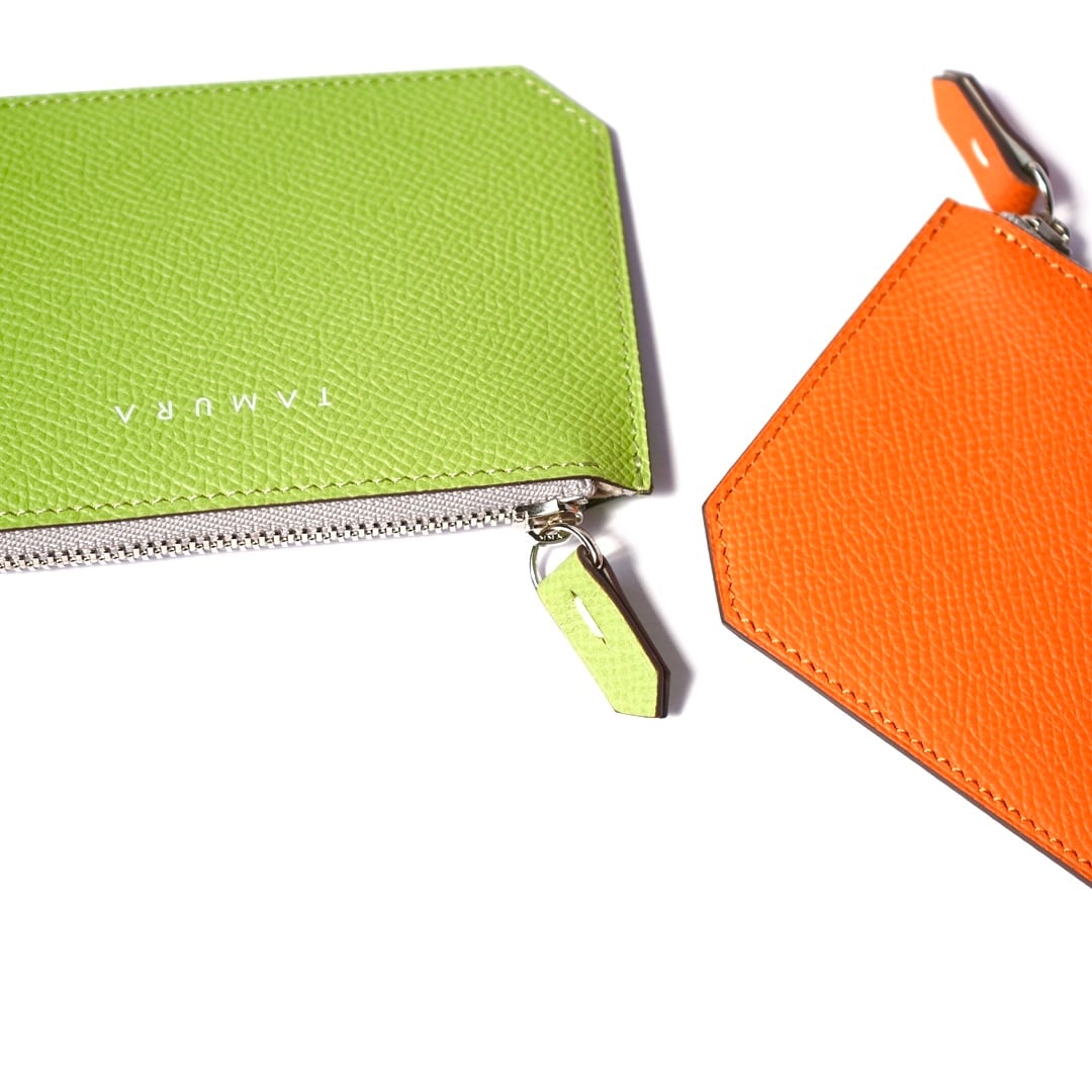 【さくらもち】L字ファスナーウォレット＋コインケース ファスナーコインケース ＜Scutum＞・アップルグリーン | TAMURA