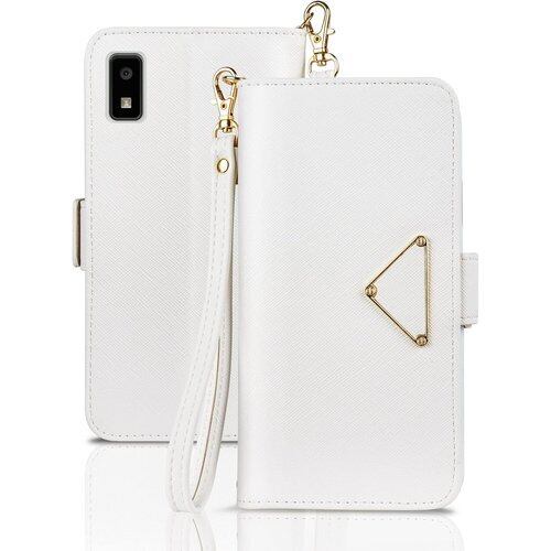 AQUOS wish/wish2 ケース 手帳型 SHG06 手帳型ケース 高級レザー 可愛い SH-M20/A104SH 携帯ケース SH-51C/A204SH スマホケース カード収納 カバー 純正 財布型 アクオス ウィッシュ2 ケース ストラップ付き AQUOS wish/wish2/SH-M20/A104SH/SHG06/SH-51C/A204SHホワイト 1928