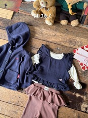 韓国子供服 / JUJUA / 26Autumn / ワッフル フード ジャケット / 秋服 *XS~XL*