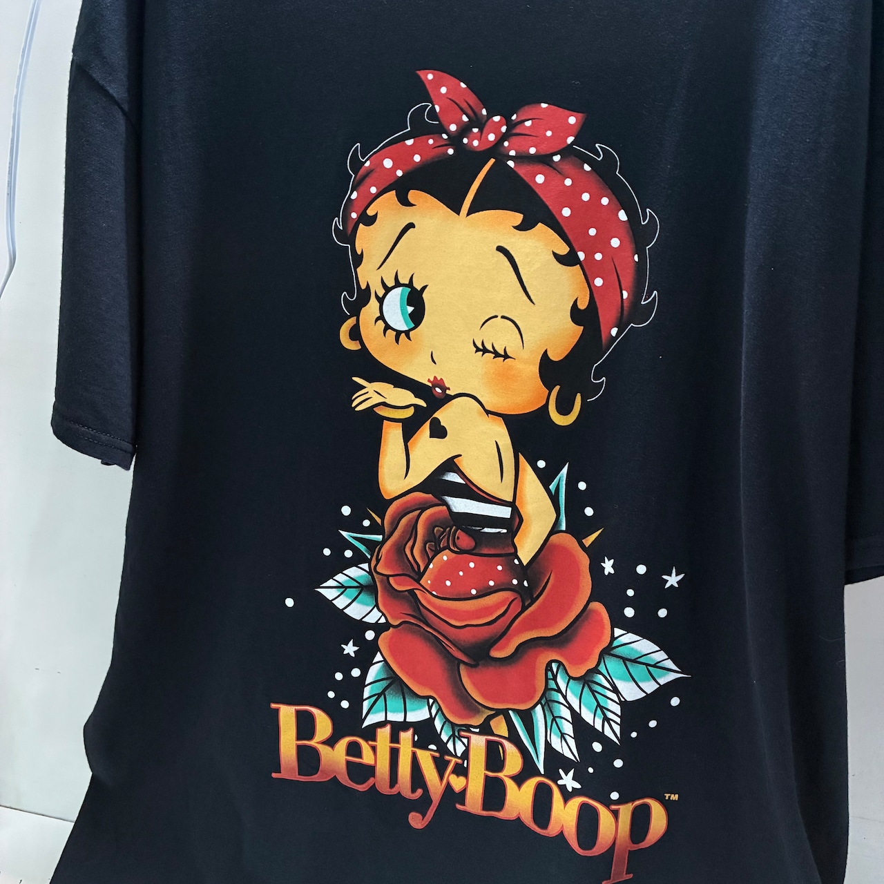Betty BoopグラフィックTシャツ ブラック ベディちゃん