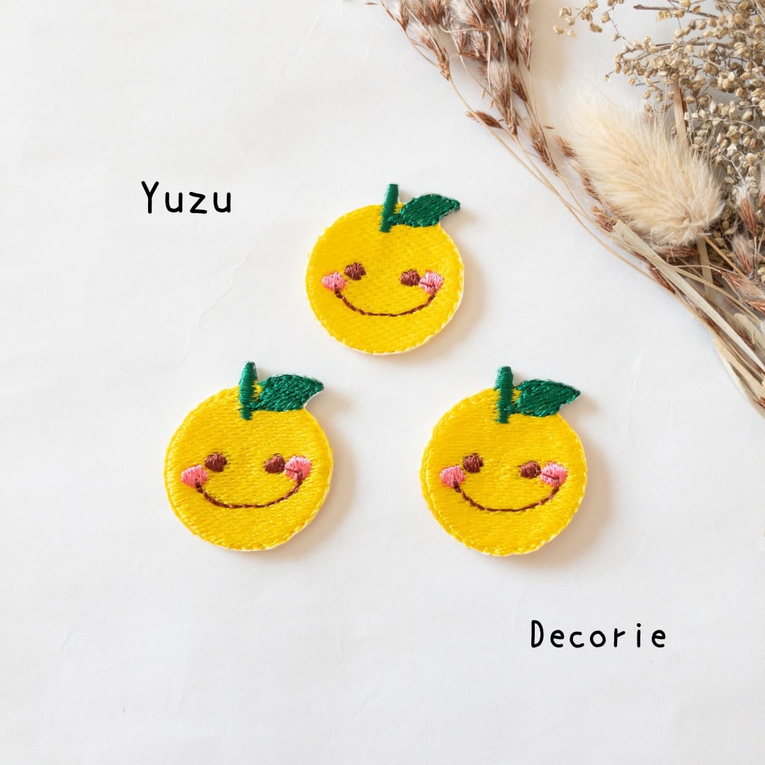 ゆずワッペン 3枚入り | Decorie