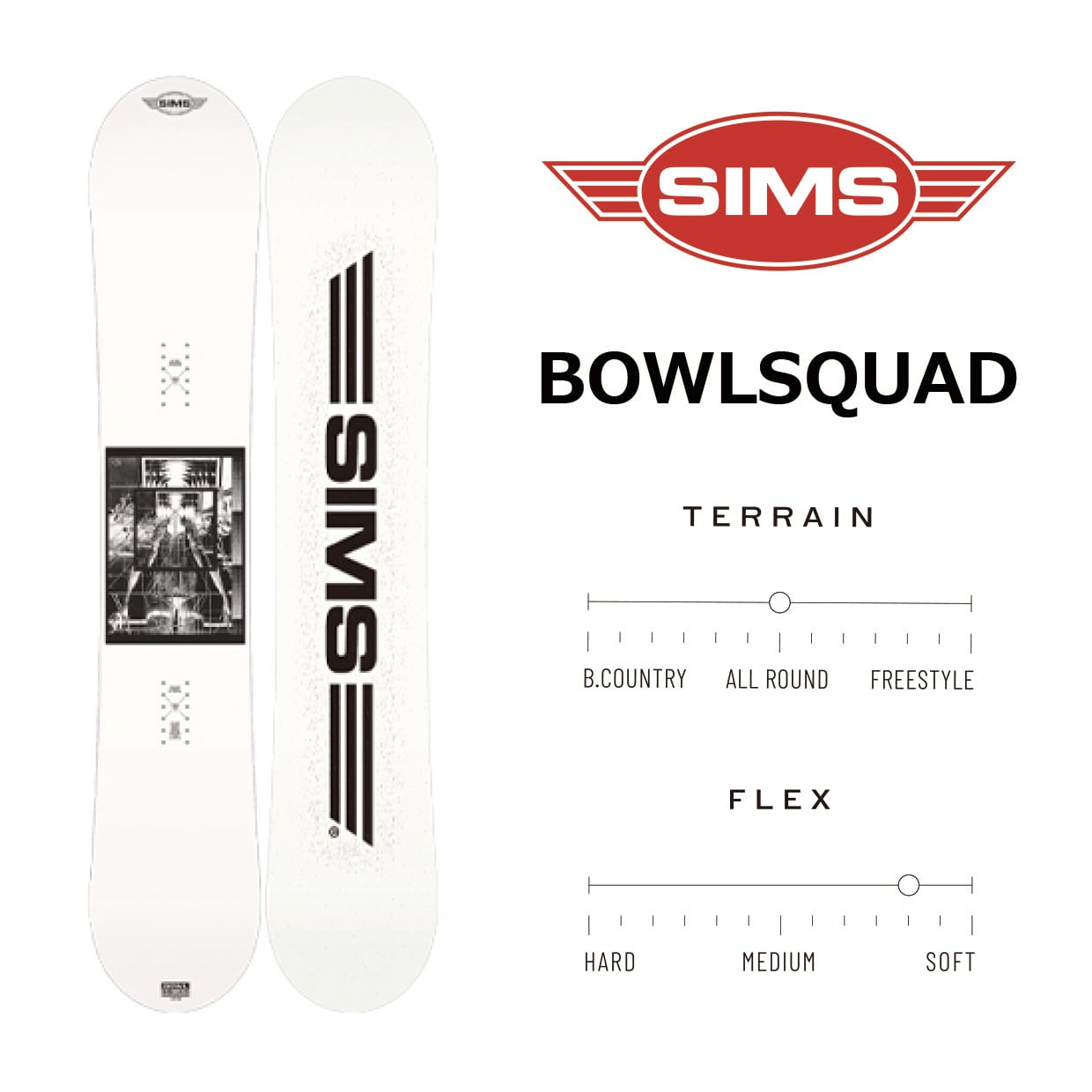 23-24年モデル SIMS .『 BOWL SQUAD 』. WHITE . シムス . ボウル