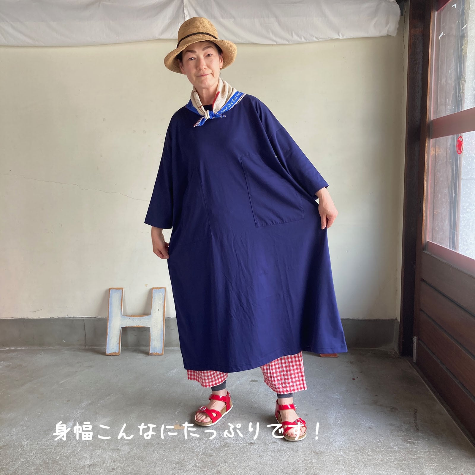Workポケ八分袖ワンピース Girl'sTシャツ 61C31 サイズ F | 快晴堂