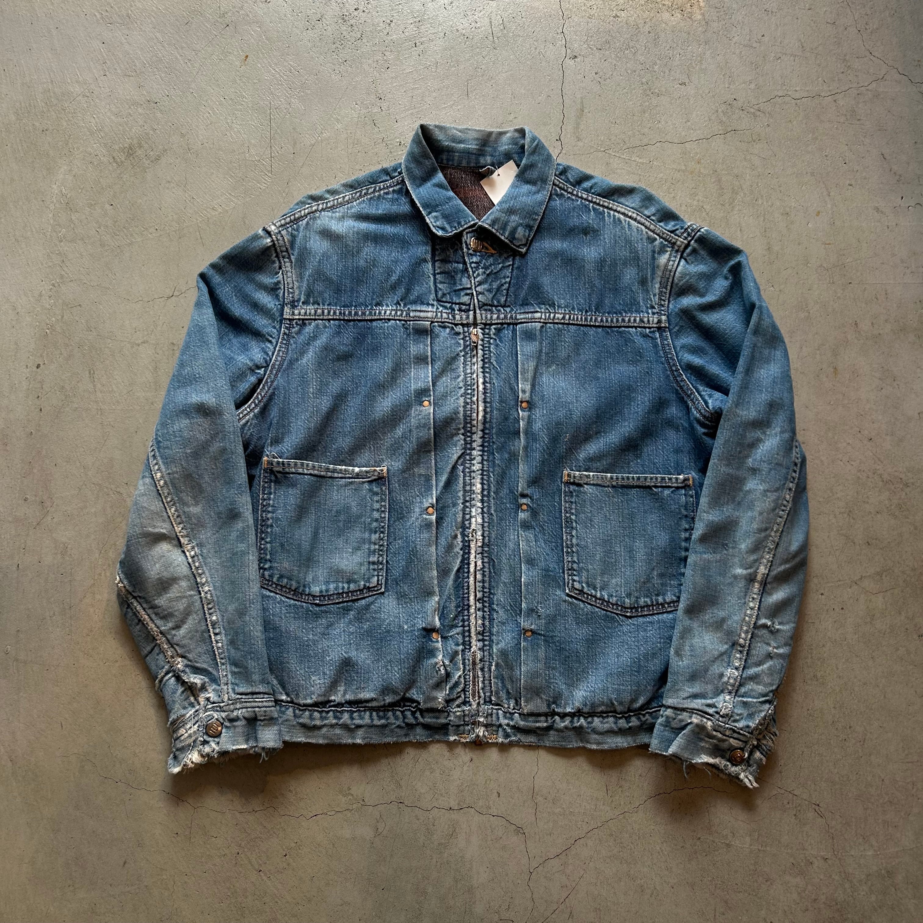 Special!! 1950s MONTGOMERY WARD "507XX TYPE" zip up denim jacket