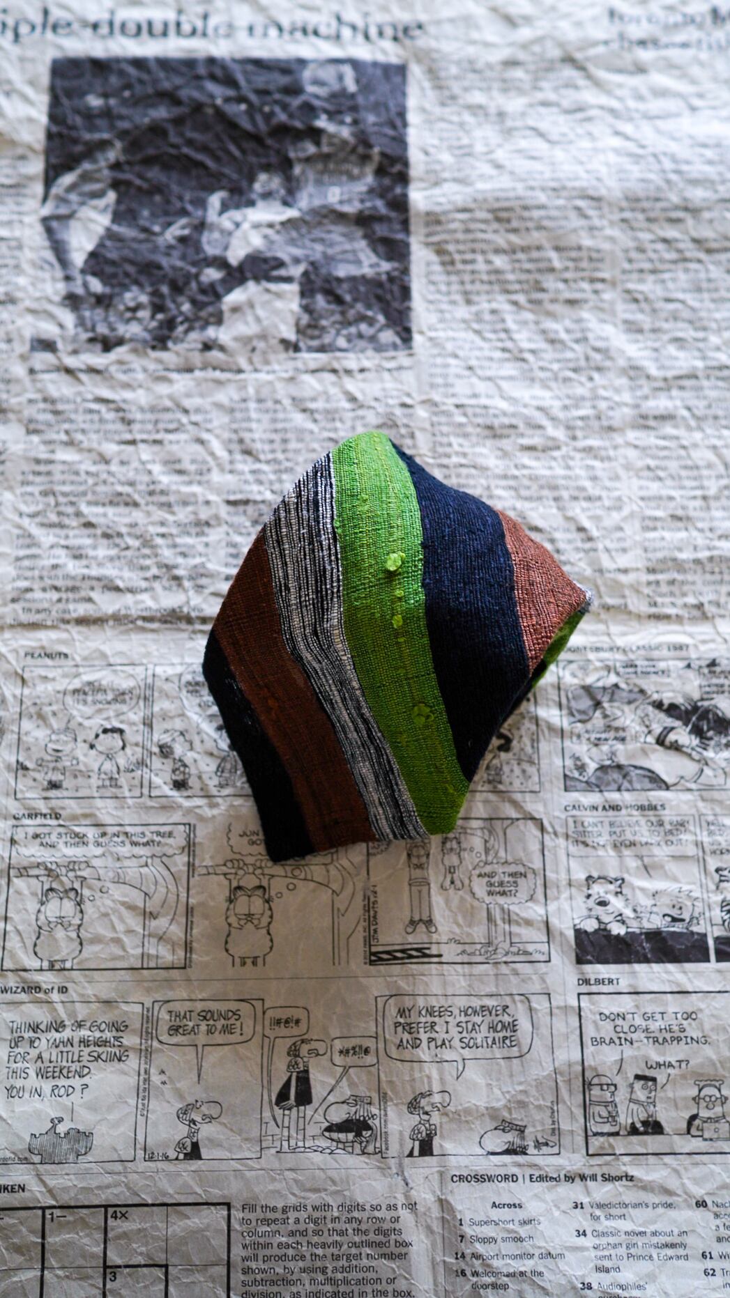 【1950s】BROOKS BROTHERS ブルックスブラザーズ ブラッシュ ストライプ柄 ネクタイ 《黒タグ ヴィンテージ タッサーシルク》