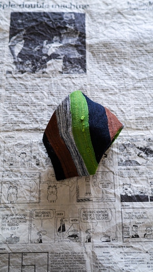 【1950s】BROOKS BROTHERS ブルックスブラザーズ ブラッシュ ストライプ柄 ネクタイ 《黒タグ ヴィンテージ タッサーシルク》