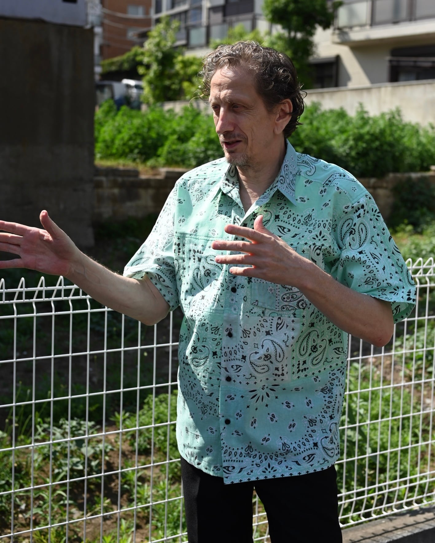 Bandana Short-sleeve Shirt c/# Mint | MIYAGIHIDETAKA