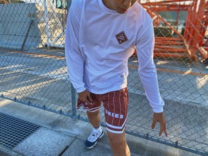 NTH PRACTICEPANTS“STRIPE” colour Chocolate×White