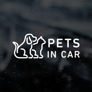 PETS IN CAR アイコンステッカー