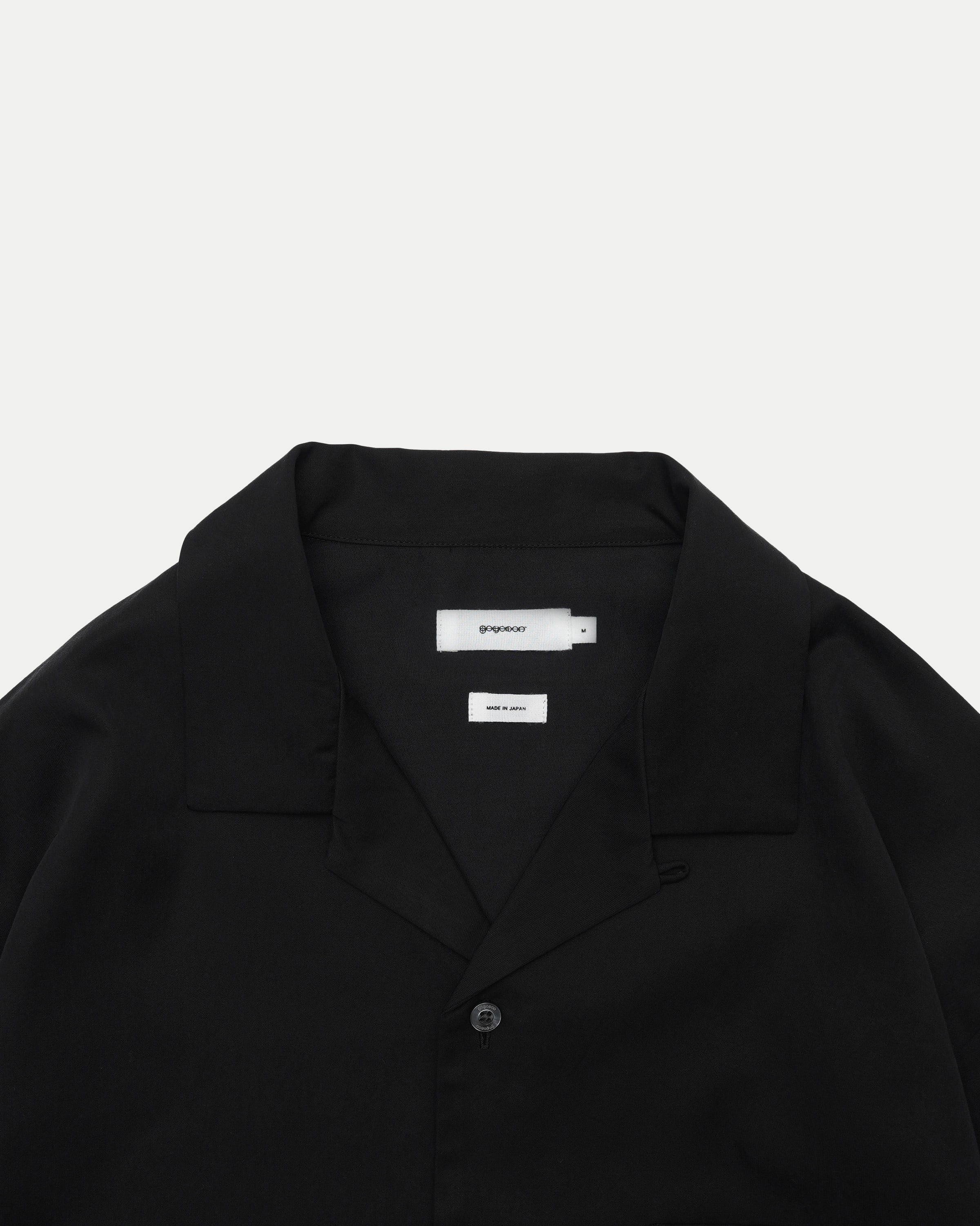 Rib Open Collar Shirts / BLACK［goyemon general gadget］ | goyemon