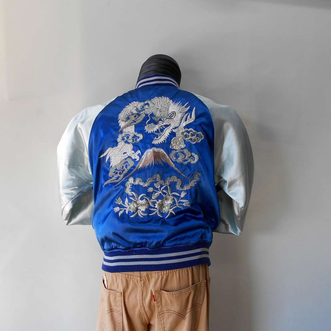 花富士龍刺繍 スカジャン L Embroidered jumper(SUKAJYAN) | PAY ID