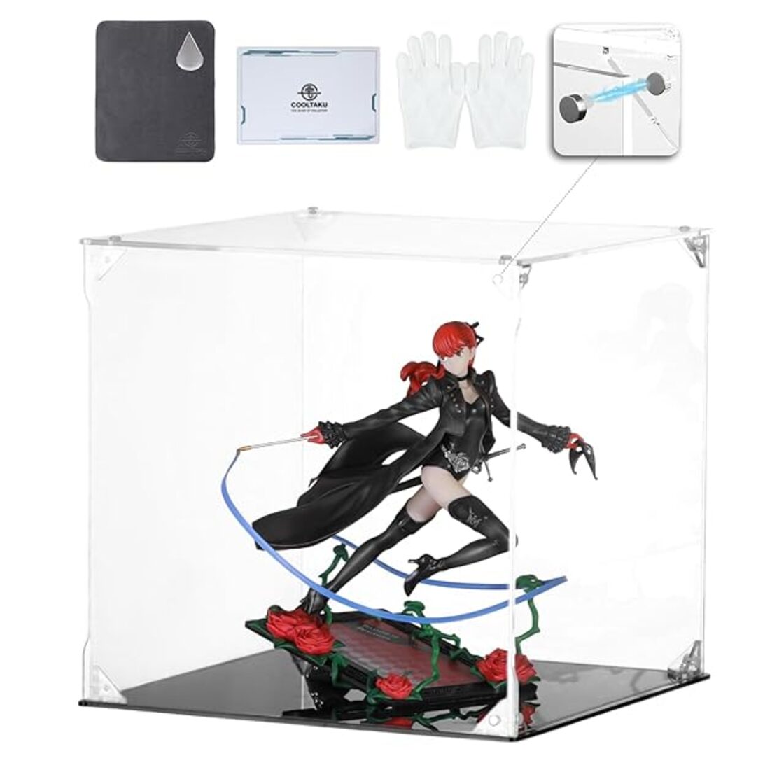 COOLTAKU フィギュアケース UVカット アクリル マグネット式 磁石付き 
