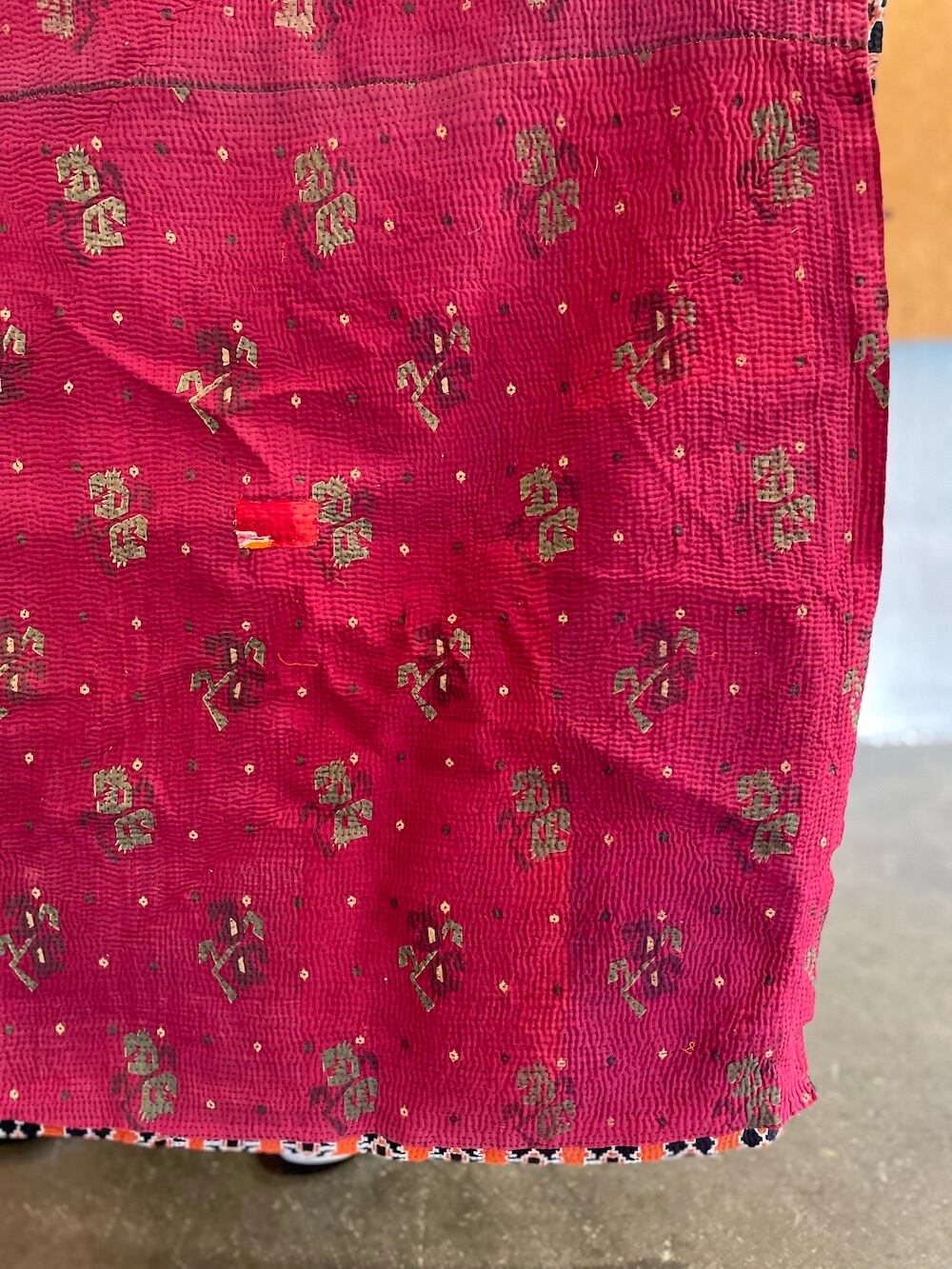 1点物】大判 Vintage kantha quilt no.126 カンタキルト ラリーキルト