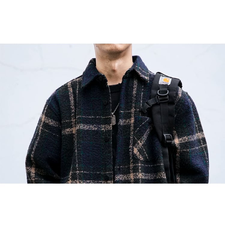 ★PLAID THICKENED WORK SHIRT　　　A0874