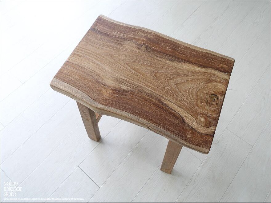 オールドチーク無垢材 スツールSqu/sizeL03 椅子 イス 古材スツール ナチュラル カフェチェア ナチュラル 無垢材家具
