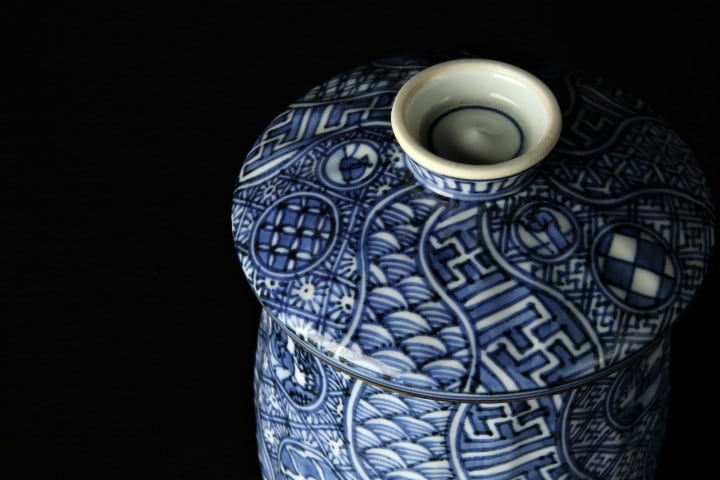 203>捻り祥瑞蓋付き器 清水焼 | 陶香堂オンラインストア