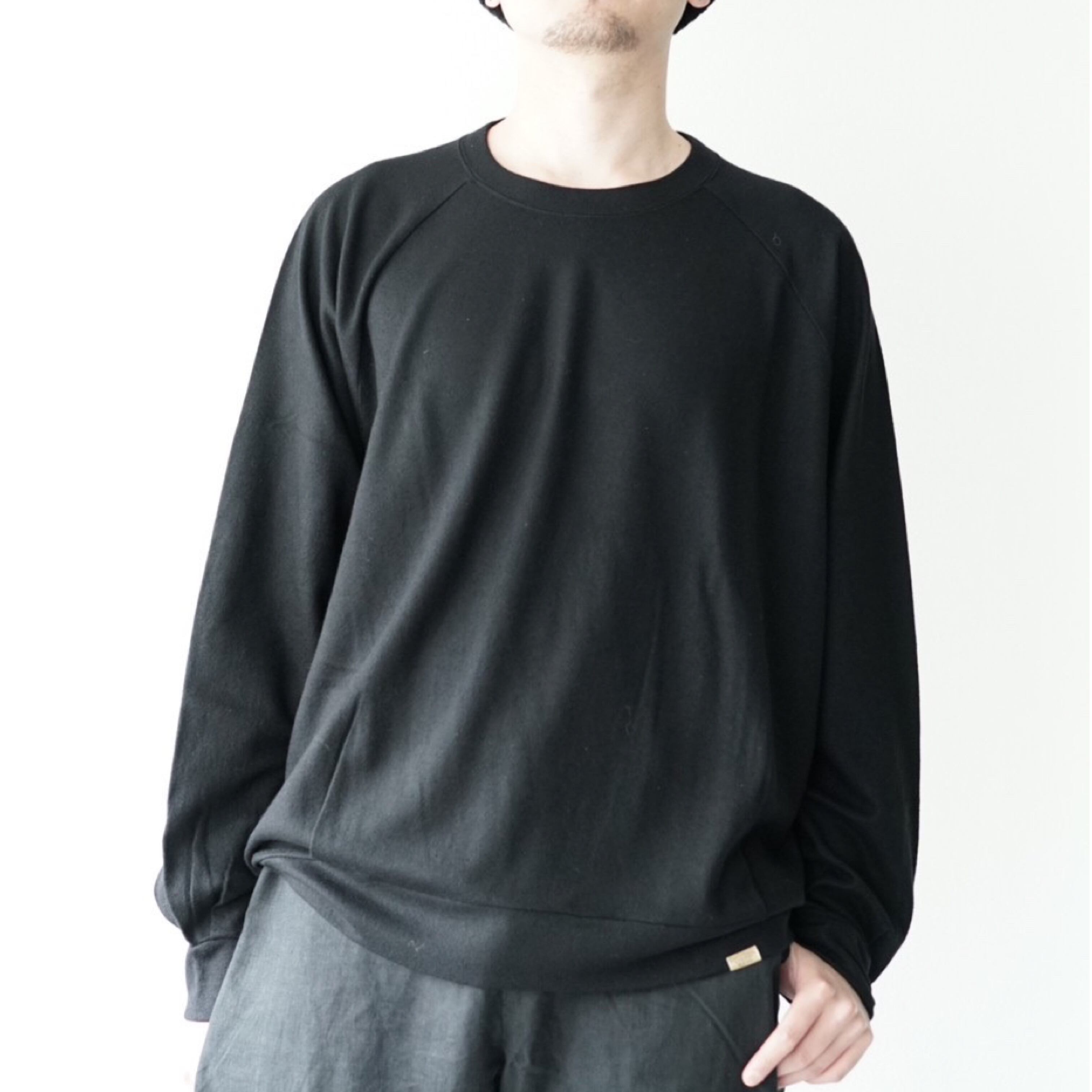 COLINA コリーナ　ウォッシャブル　シルク　スウェット　ネイビー　XL