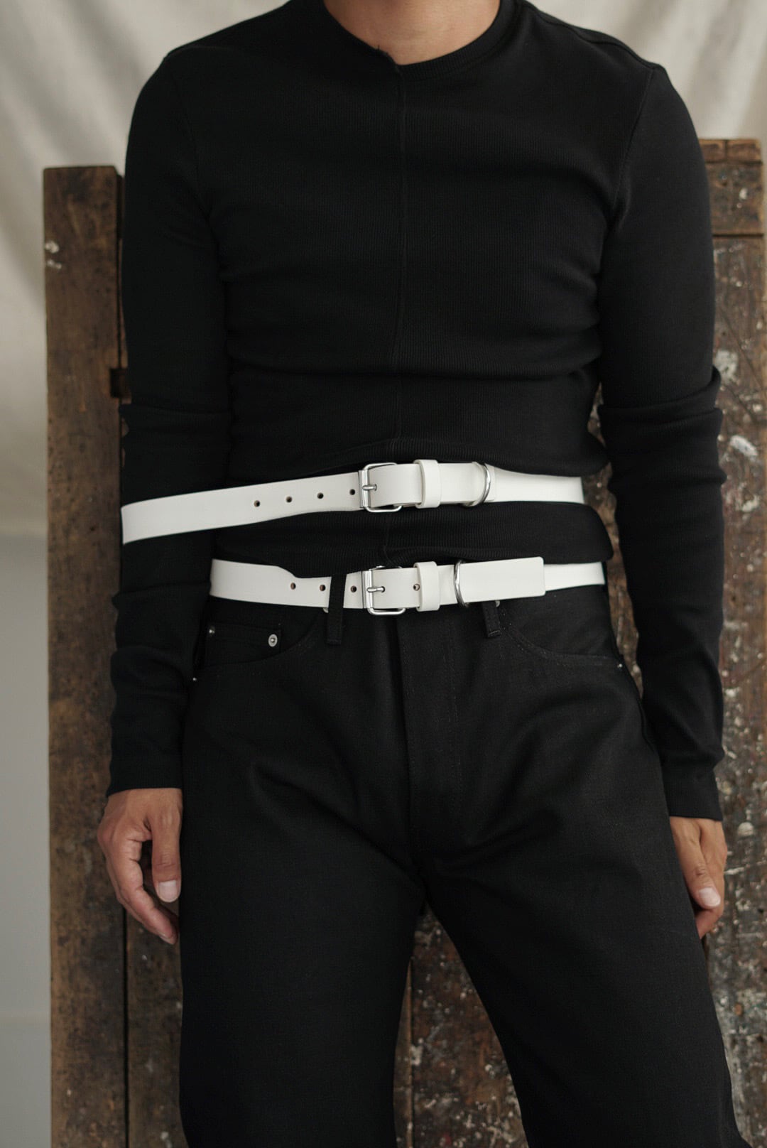 tuki ベルト 32 原田服飾研究所 TUKI - 原田服飾研究所 - DOGGIE BELT 30MM - WHITE | Brownie