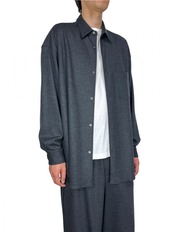 【Graphpaper】Wool Smooth Flannel Oversized Regular Collar Shirt