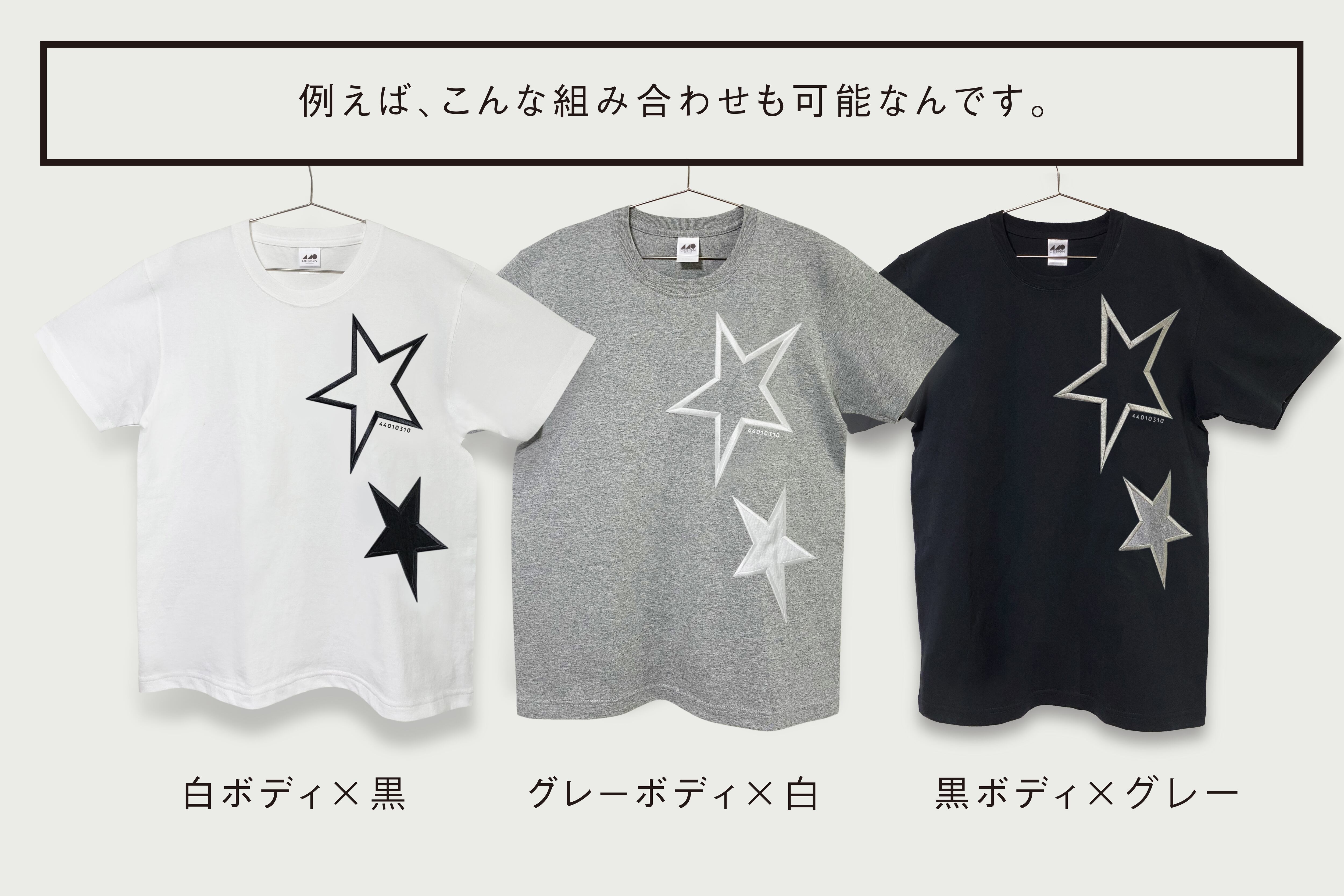 刺繍パッチワークT-shirt／タオルに願いを。