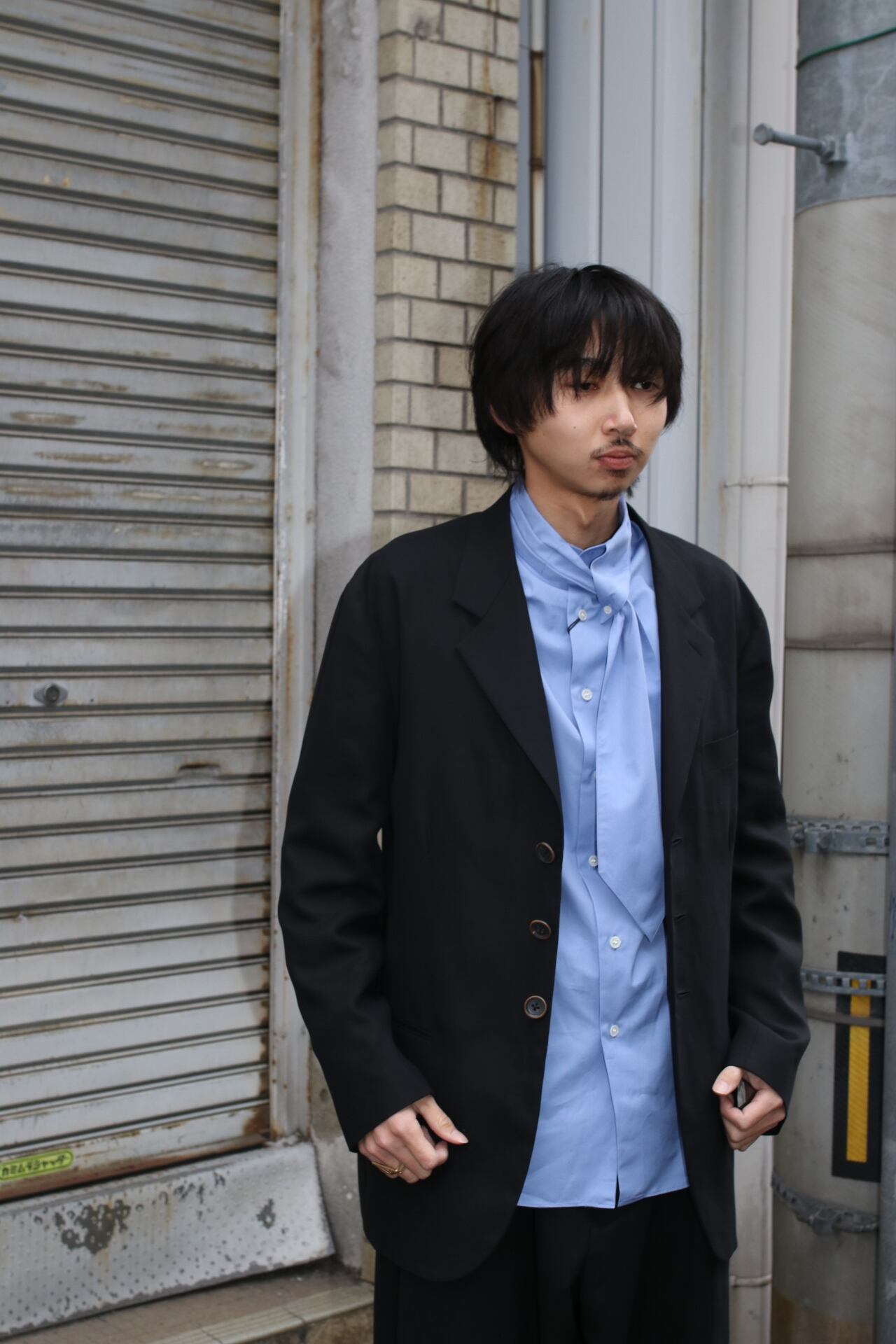 26SS】SOSHIOTSUKI DRAPE FACING JACKET (CHARCOAL GRAY) S26SS12JKT-C