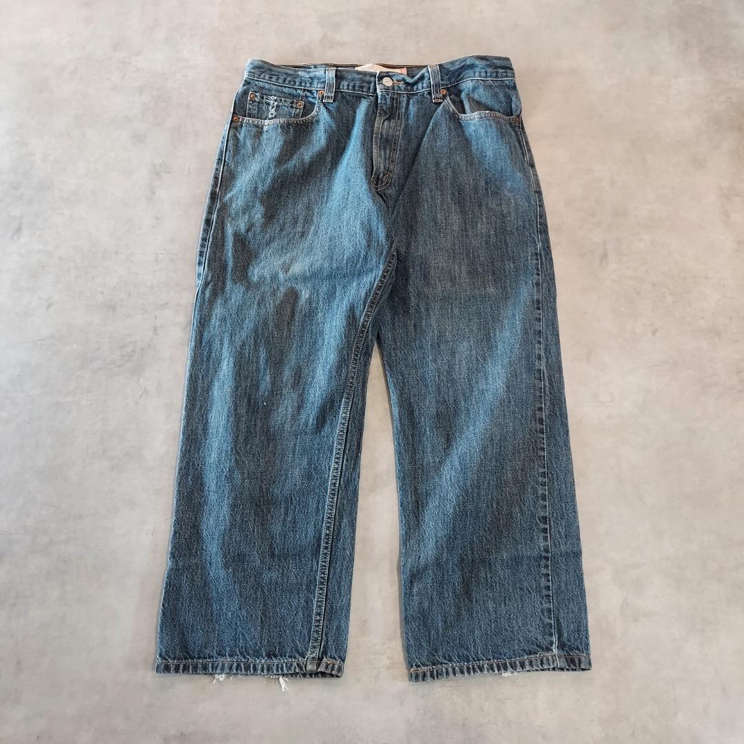 リーバイス569 Levis W36 ワイド バギー 青 古着 22466