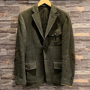 RALPH LAUREN TWEED TAILORED JACKET ITALY製