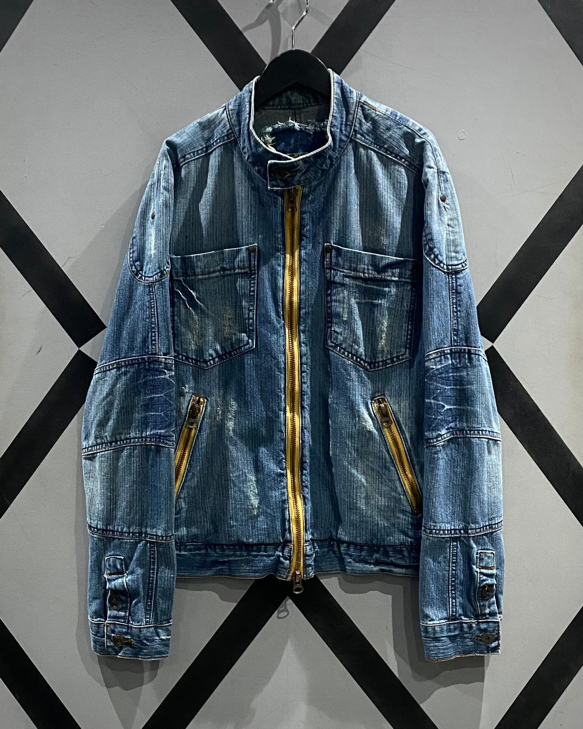 X VINTAGE】Motorcycle Gimmick Vintage Denim Jacket | Caka(カカ