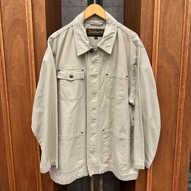 TIMBERLAND CHORE JACKET BEIGE 2000s OLD⑧