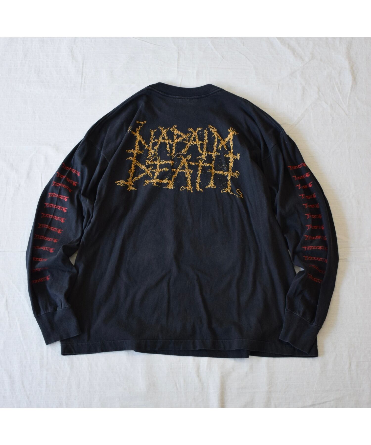 SPECIAL】90's NAPALM DEATH ロングスリーブTシャツ メンズL ブラック