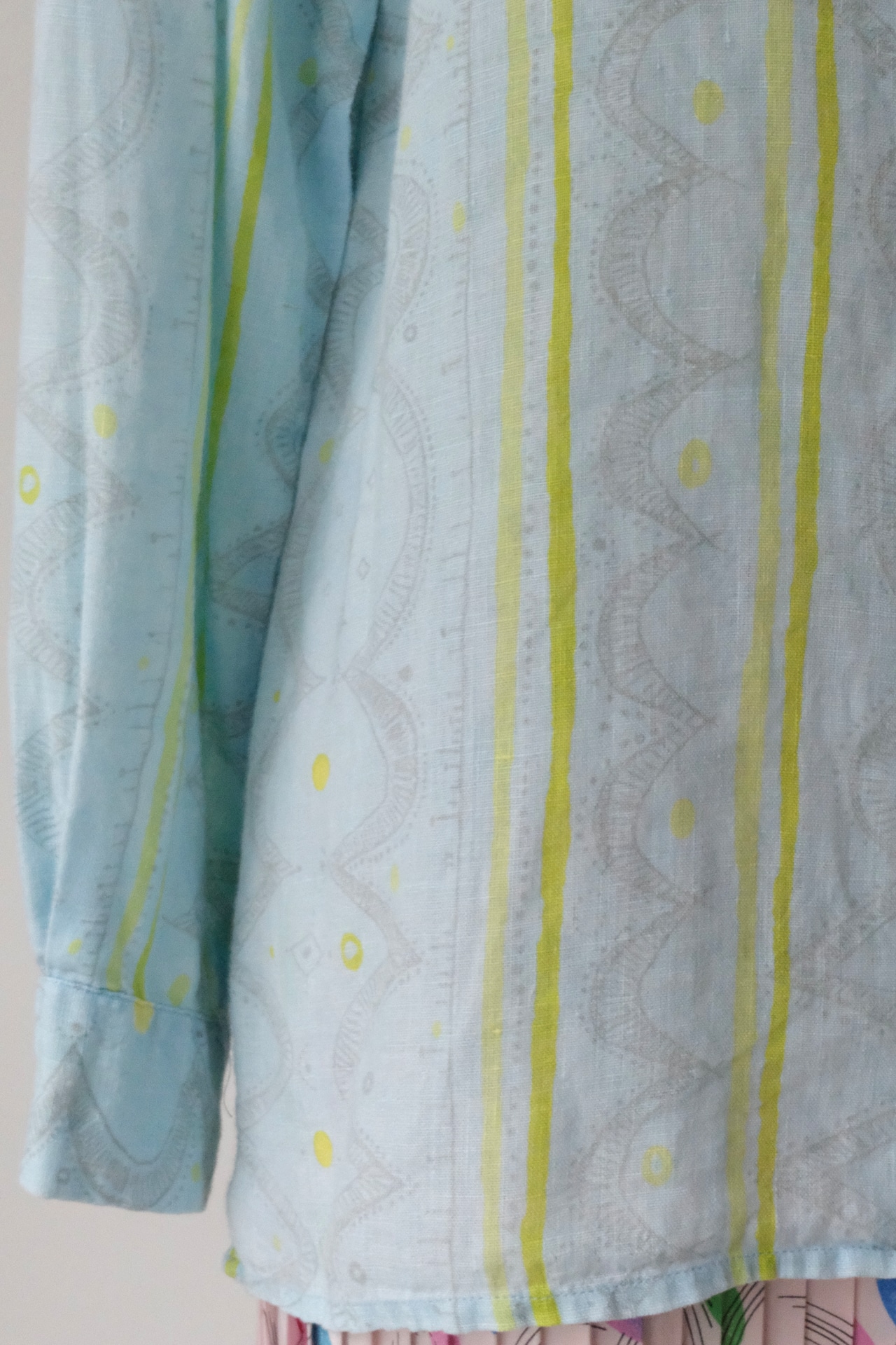Marimekko "Prenikka" twinkle blue linen shirt