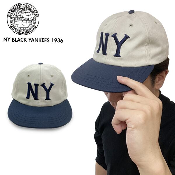 COOPERSTOWN BALLCAP クーパーズタウンボールキャップ NYBYC36 STONE×NAVY フリーサイズ