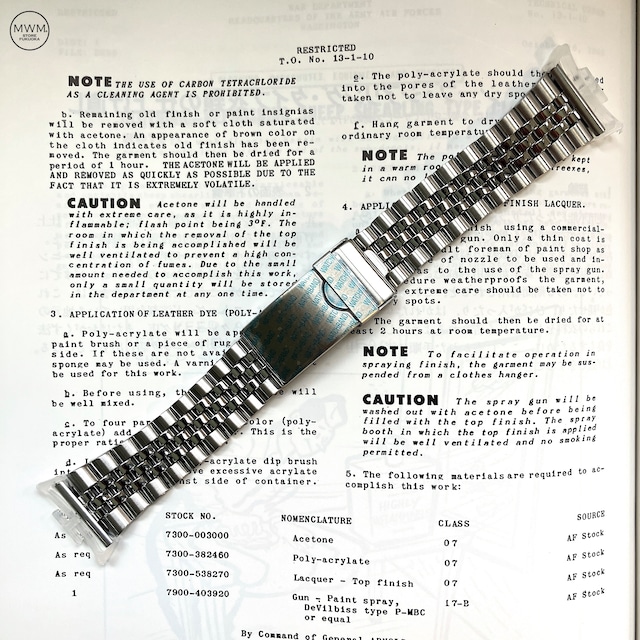 BAMBI 時計バンド ジュビリー(5連) ブレスレット ステンレス  弓釻/ストレート管 20mm 腕時計ベルト