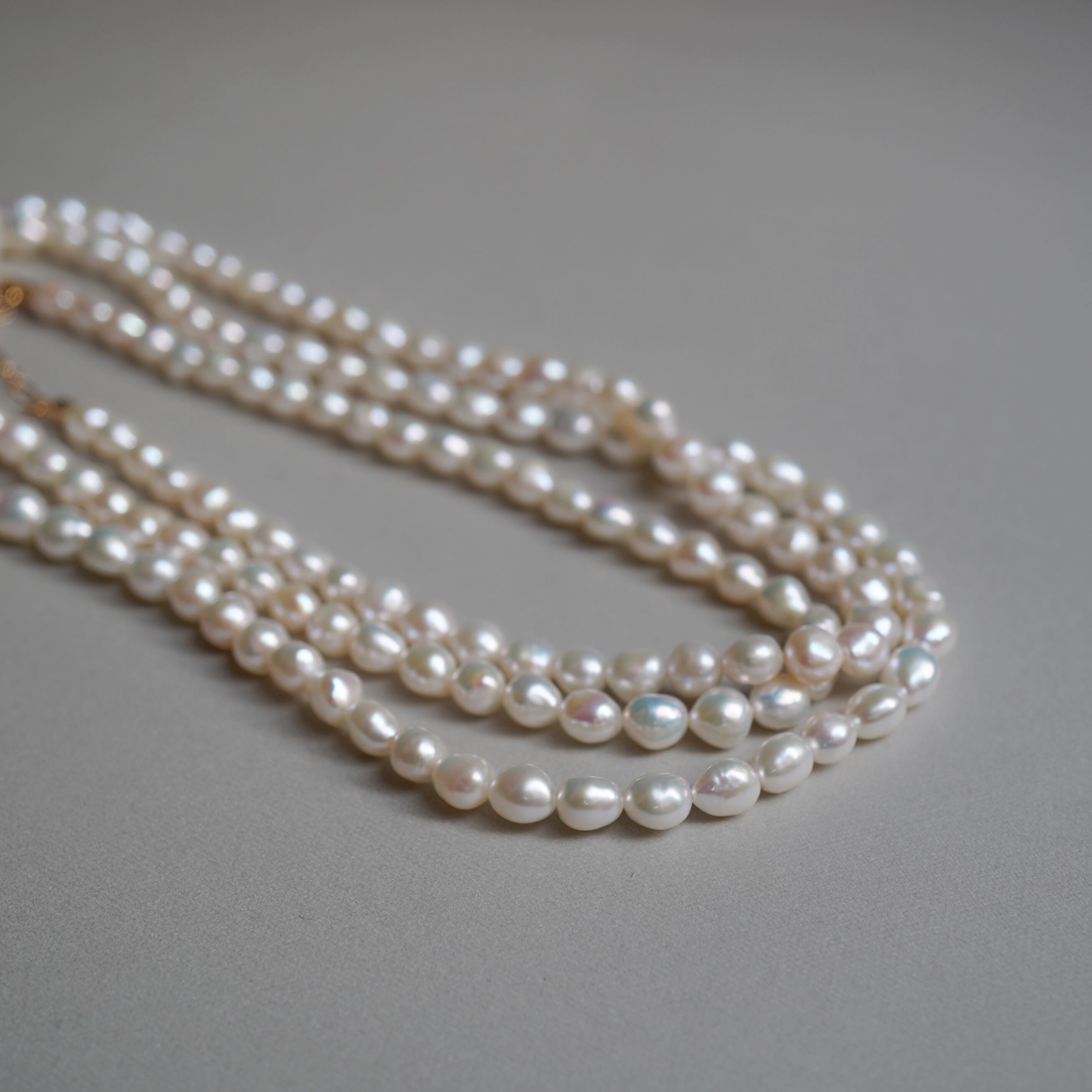 14KGF 淡水パールロングネックレス | temtem